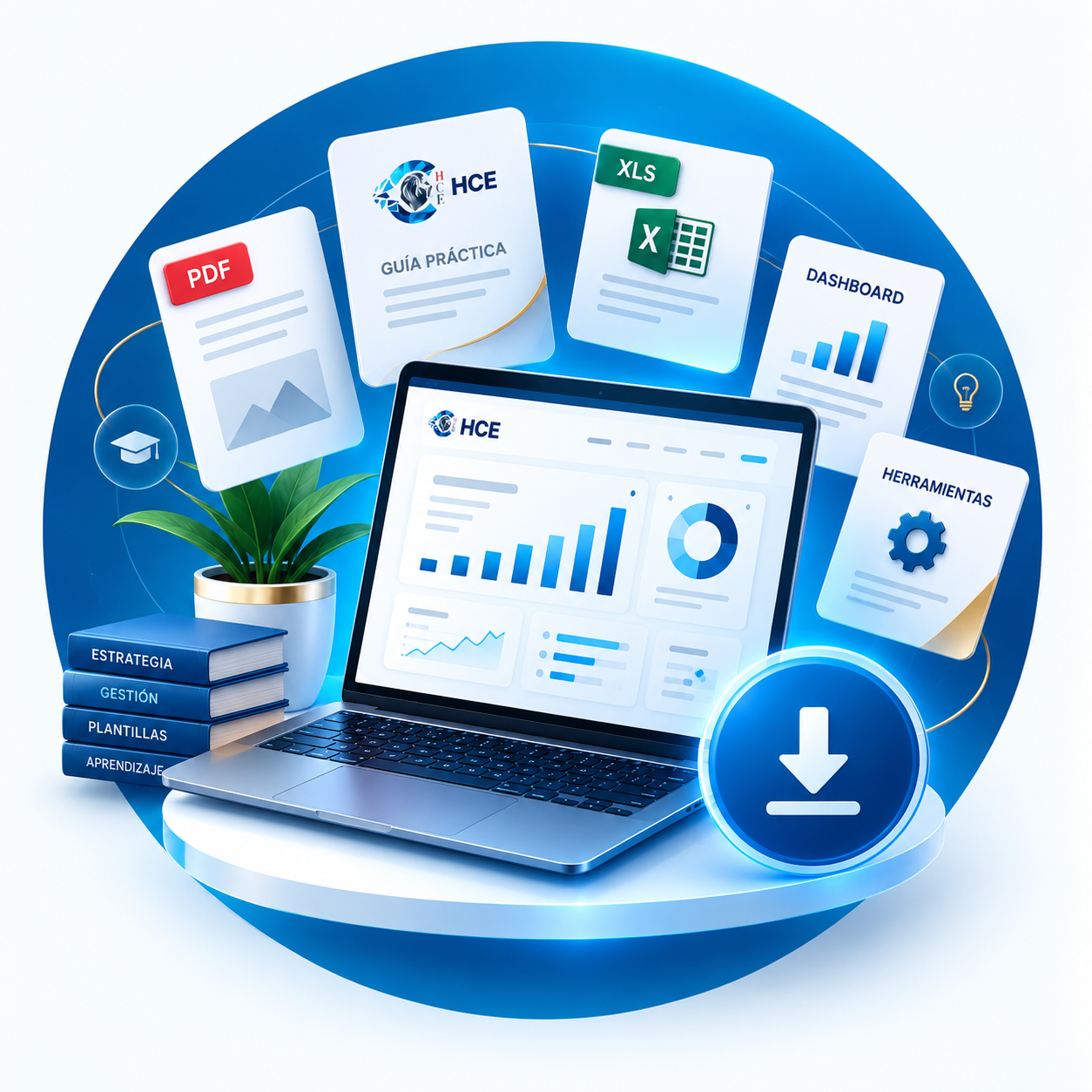 Recursos gratuitos HCE con guías, Excel, dashboards y herramientas digitales